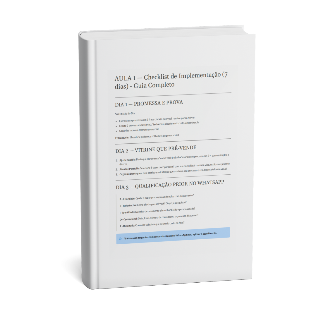 Checklists de implementação